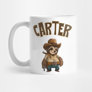 cowboy Sloth carter funny Mug